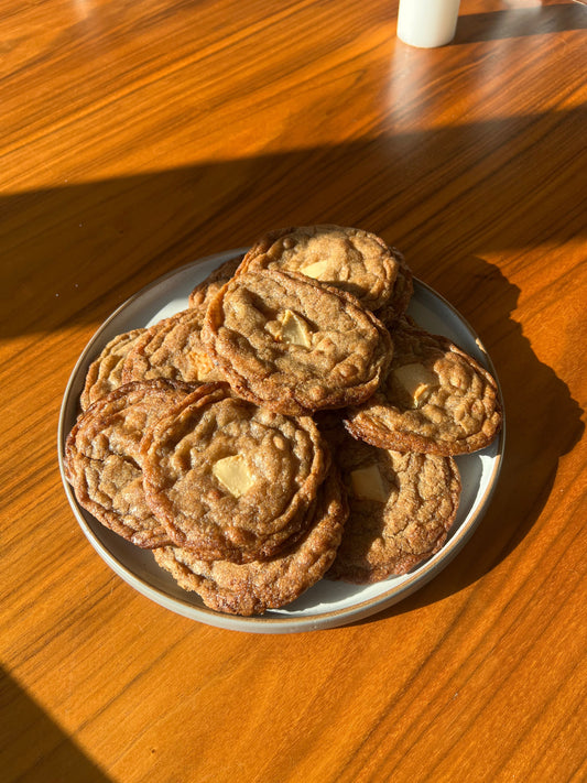 Spiced Carrot and White Chocolate Cookies